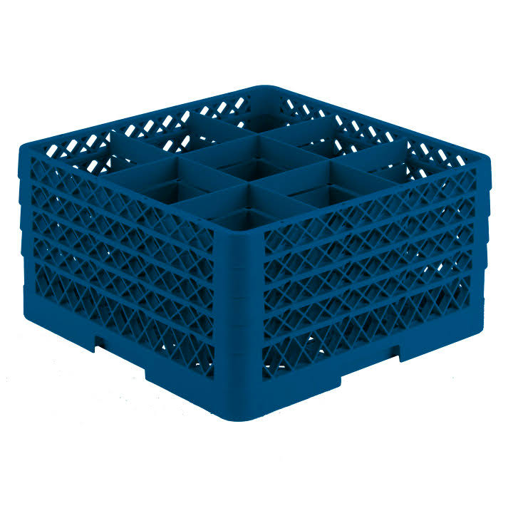 Royal Blue 9 Compartment Rack with 3 Extenders & Open Extender E3142