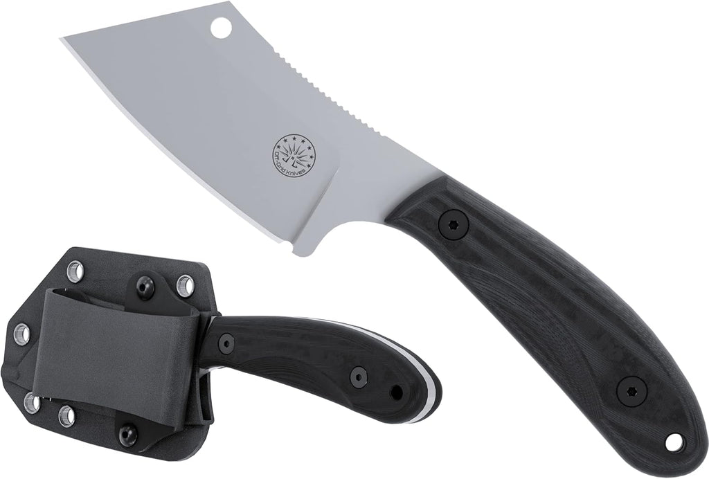 Blackout Fixed Blade Cleaver Knife with G10 Kydex Sheath T81223