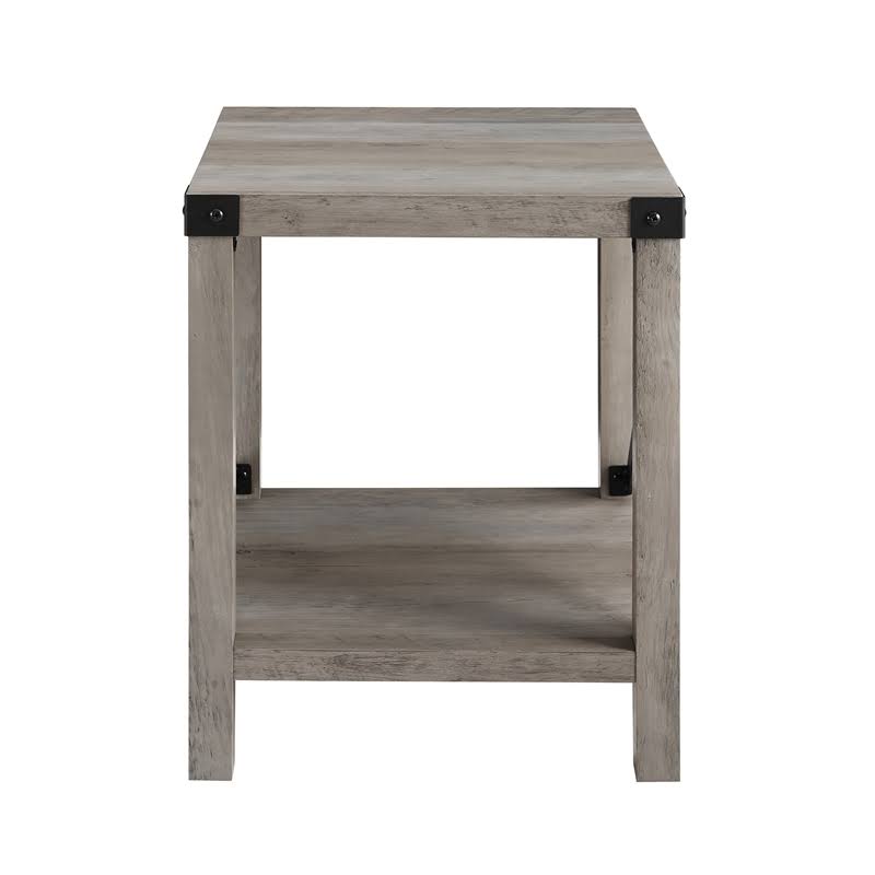 Gray Wash Metal Side Table J910810