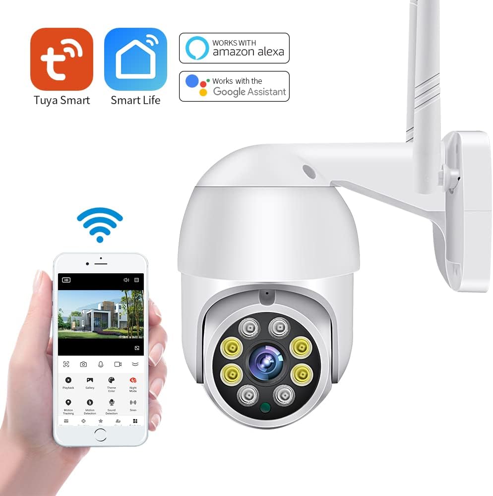 2K Wired Outdoor Security Camera with Starlight Color Night Vision and IP65 Waterproof H1370