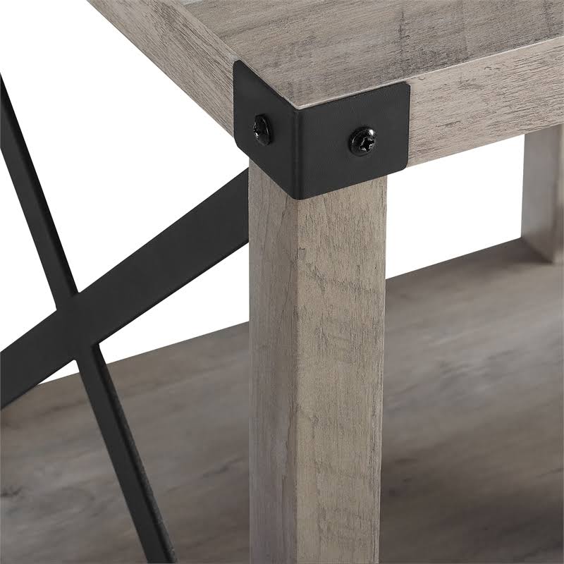 Gray Wash Metal Side Table J910810