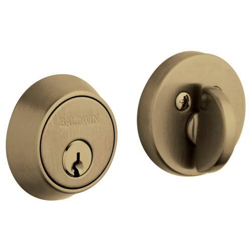 Polished Nickel Round Single Cylinder Deadbolt Z166