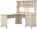 60W L Shaped Desk with Hutch in Cape Cod Gray L707316