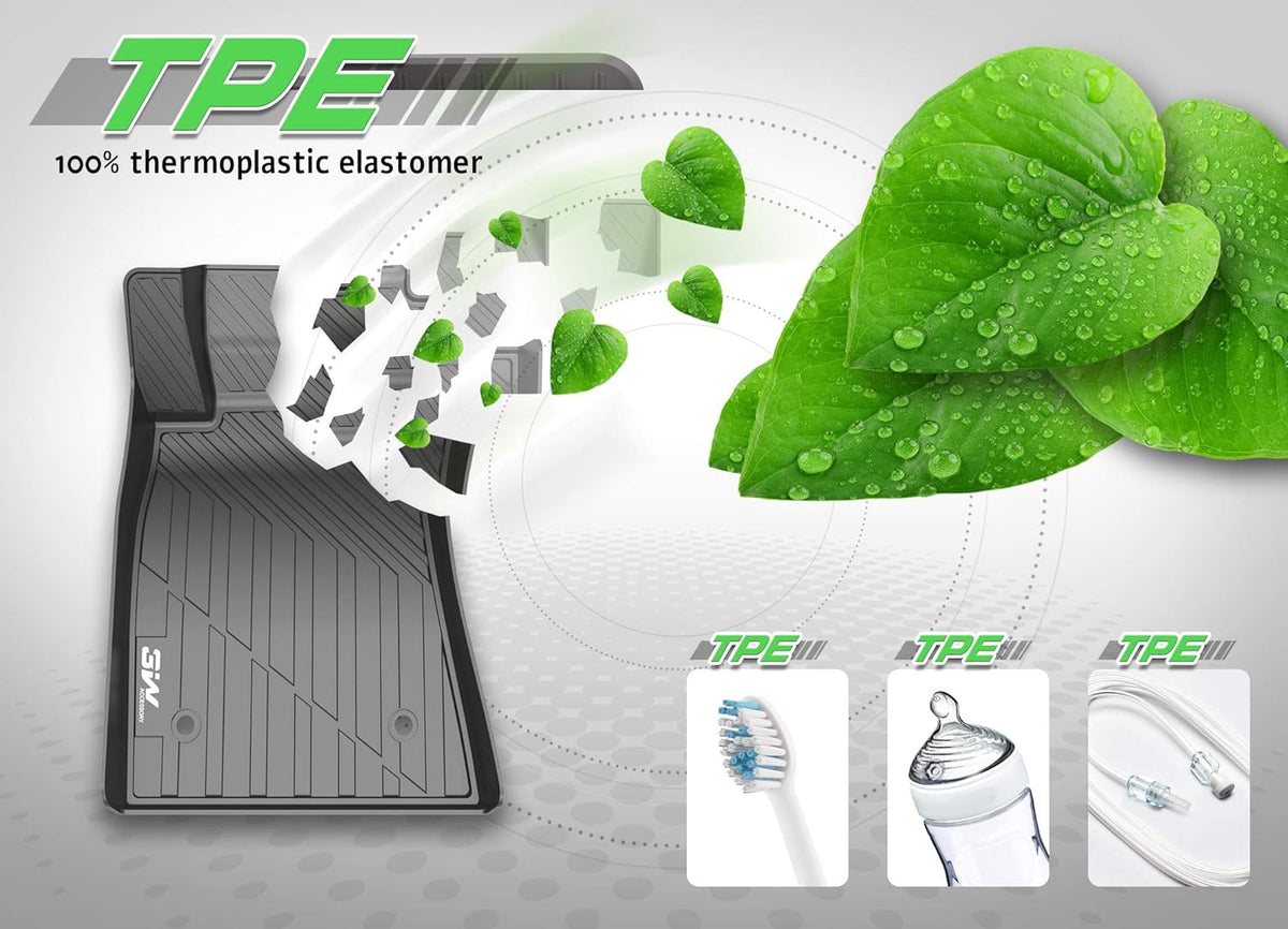 Black TPE All Weather Custom Fit Floor Liner Full Set K935