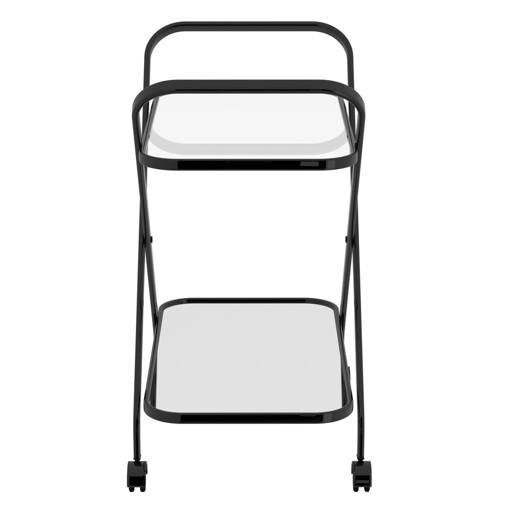 Black 2-Tier Bar Cart F525370