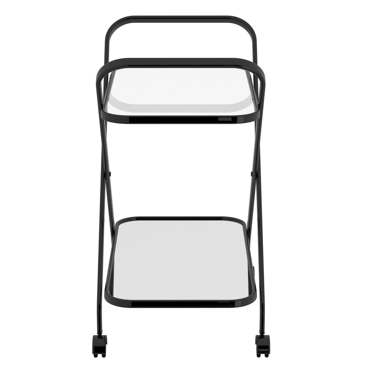 Black 2-Tier Bar Cart F525370
