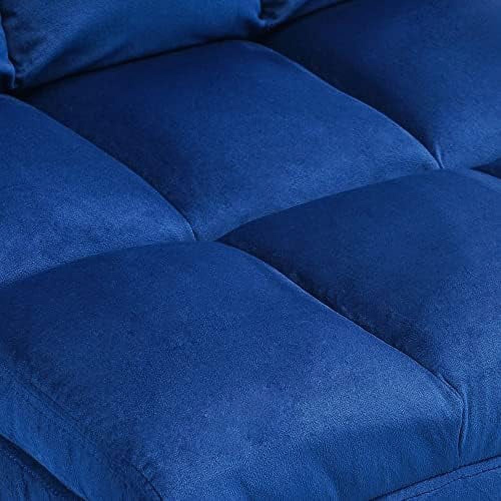 Dark Grey Velvet 2-Seater Armless Loveseat Sofa D305022