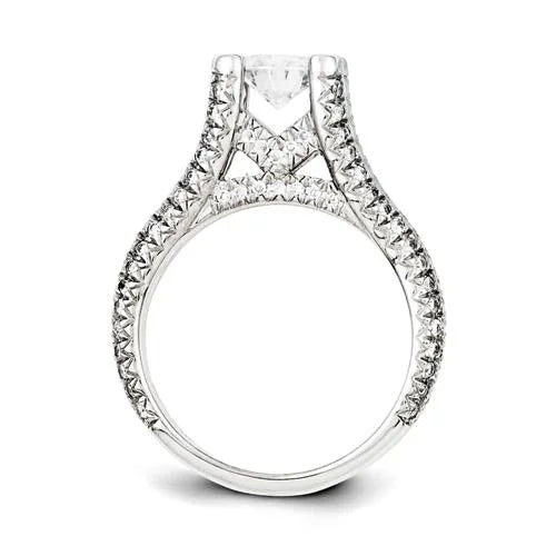 14ky White Gold Diamond/Moissanite Engagement Ring S189914