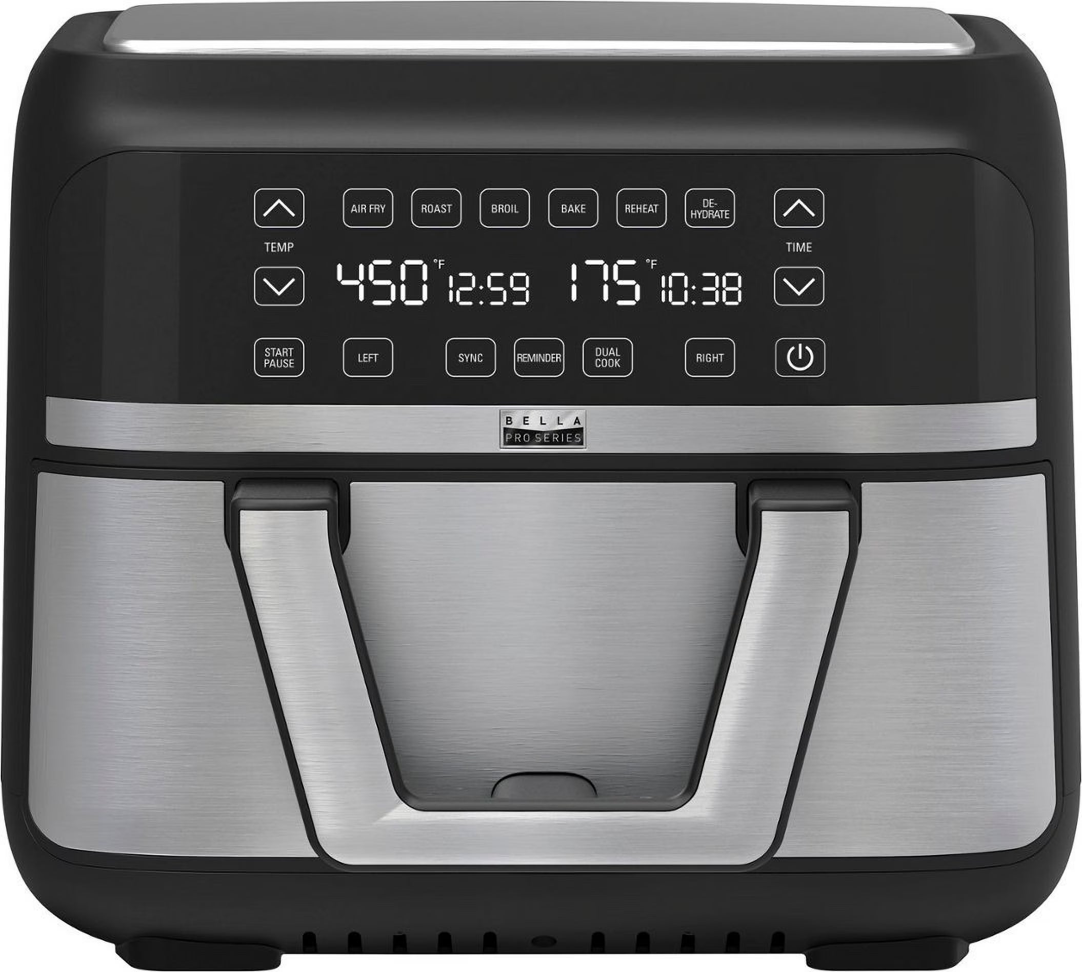 Stainless Steel Digital Air Fryer with Dual Flex Basket O3642