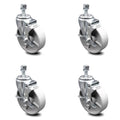 Semi Steel Swivel Caster with 5x22 Wheel and 3/8x22 Stem, 4 Swivel with Top Lock Brake S73318