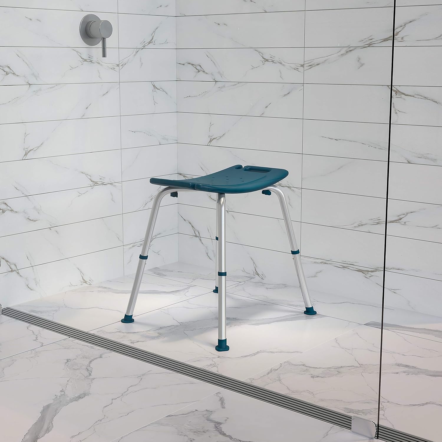Gray Adjustable Bath & Shower Transfer Bench with Back and Side Arm, Pack of 2 C767953