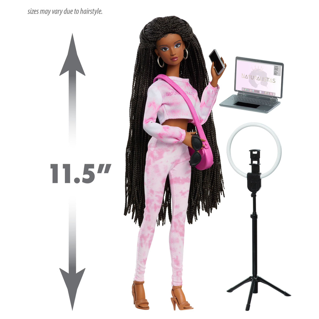 11.5-inch Fashion Doll with 4B Textured Hair, Medium Brown Skin Tone V630463
