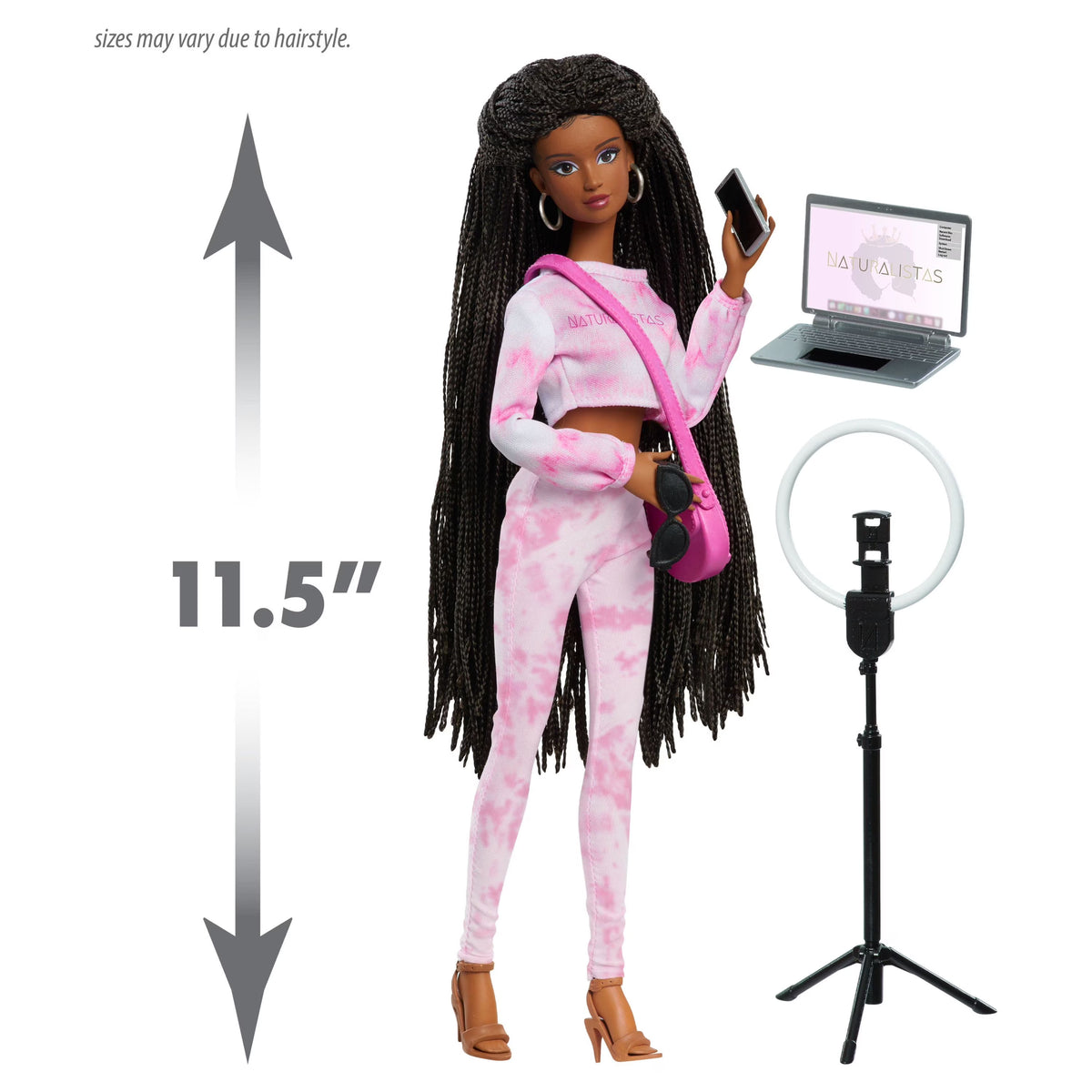 11.5-inch Fashion Doll with 4B Textured Hair, Medium Brown Skin Tone V630463
